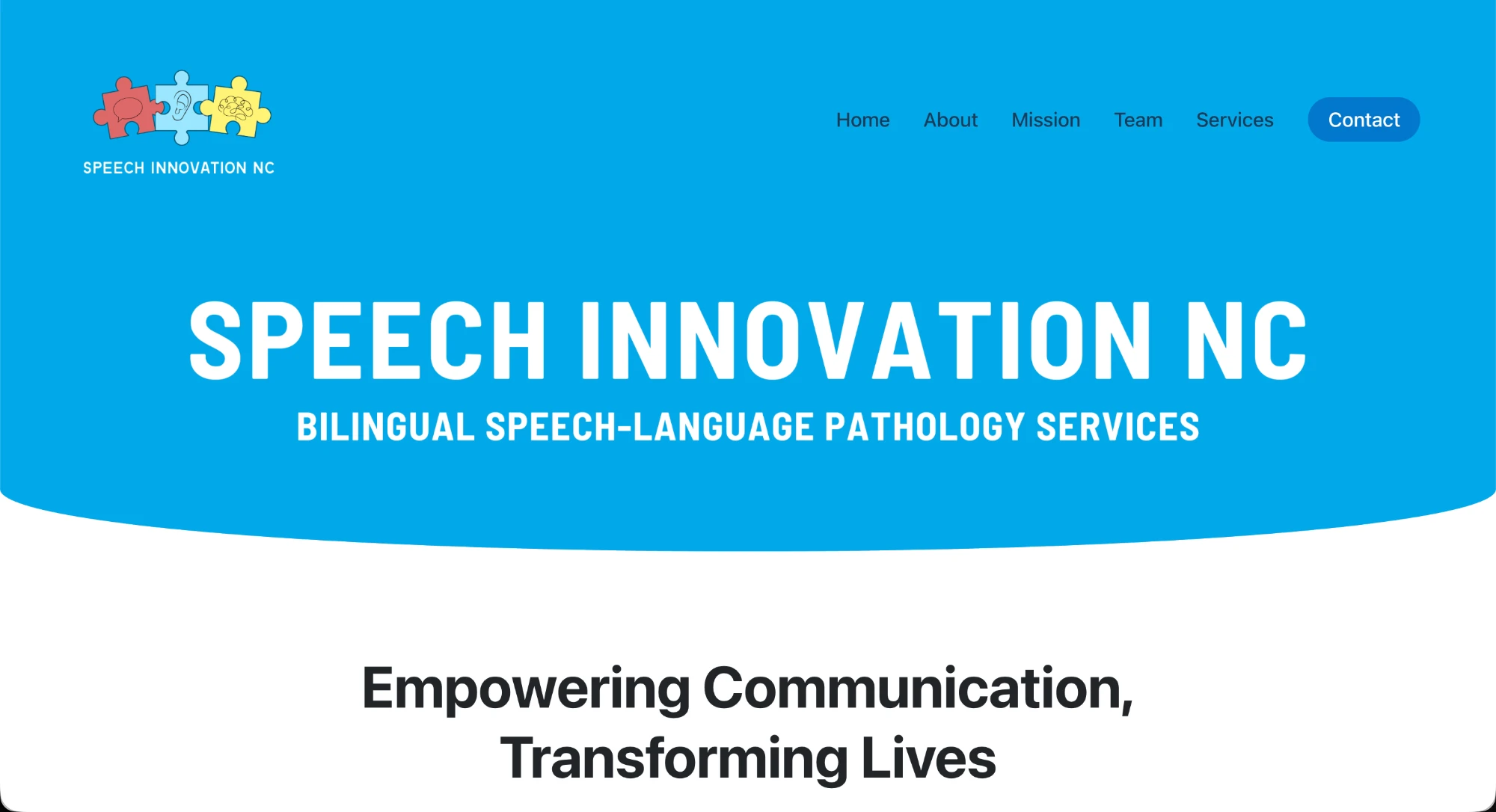 Speech Innovation NC website