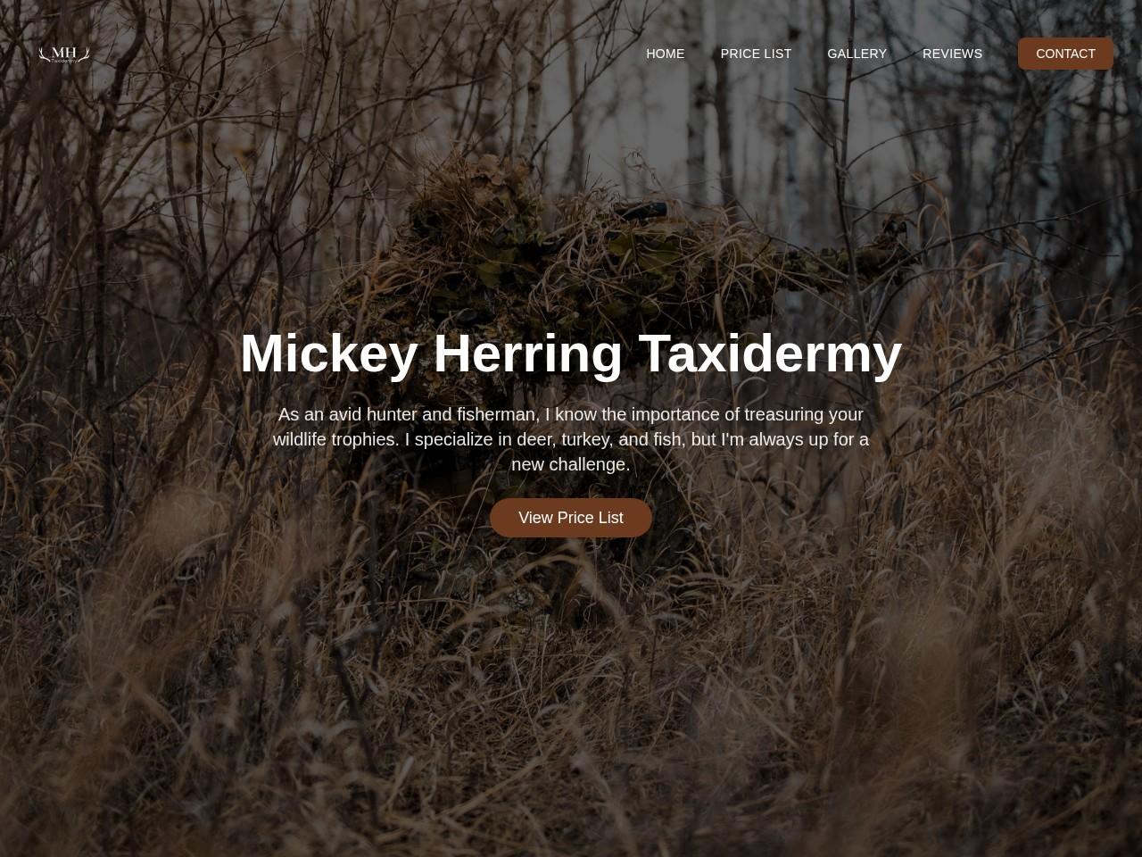 Mickey Herring Taxidermy website